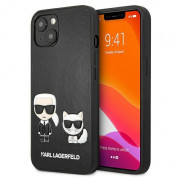 Karl Lagerfeld Karl & Choupette Ikonik Leather Case for iPhone 13 (black)
