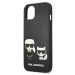 Karl Lagerfeld Karl & Choupette Ikonik Leather Case - дизайнерски кожен кейс за iPhone 13 (черен)  6