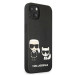 Karl Lagerfeld Karl & Choupette Ikonik Leather Case - дизайнерски кожен кейс за iPhone 13 (черен)  4