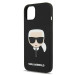 Karl Lagerfeld Head Silicone Case - дизайнерски силиконов кейс за iPhone 13 (черен) 6