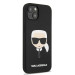 Karl Lagerfeld Head Silicone Case - дизайнерски силиконов кейс за iPhone 13 (черен) 4