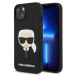 Karl Lagerfeld Head Silicone Case - дизайнерски силиконов кейс за iPhone 13 (черен) 1