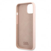 Karl Lagerfeld Head Silicone Case - дизайнерски силиконов кейс за iPhone 13 (розов) 6