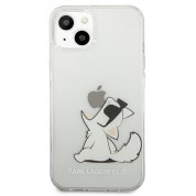 Karl Lagerfeld Choupette Fun Case - дизайнерски кейс с висока защита за iPhone 13 mini (прозрачен) 2