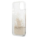 Karl Lagerfeld Liquid Glitter Choupette Fun Case - дизайнерски кейс с висока защита за iPhone 13 mini (прозрачен-златист) 7
