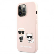 Karl Lagerfeld Karl & Choupette Silicone Case - дизайнерски силиконов кейс за iPhone 13 Pro Max (розов) 1