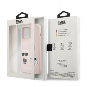 Karl Lagerfeld Karl & Choupette Silicone Case - дизайнерски силиконов кейс за iPhone 13 Pro Max (розов) 7