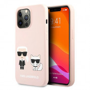 Karl Lagerfeld Karl & Choupette Silicone Case for iPhone 13 Pro Max (pink)