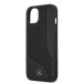 Mercedes-Benz Perforated Area Genuine Leather Hard Case - дизайнерски кожен кейс (естествена кожа) за iPhone 13 (черен) 6