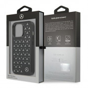 Mercedes-Benz Silver Stars Pattern Silicone Case - дизайнерски силиконов калъф за iPhone 13 Pro (черен) 7