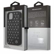 Mercedes-Benz Silver Stars Pattern Silicone Case - дизайнерски силиконов калъф за iPhone 13 (черен) 7