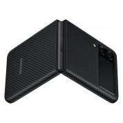 Samsung Aramid Cover Case (EF-XF711SBEGWW) - оригинален качествен тънък матиран кейс за Samsung Galaxy Z Flip 3 (черен) 4