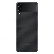 Samsung Aramid Cover Case (EF-XF711SBEGWW) - оригинален качествен тънък матиран кейс за Samsung Galaxy Z Flip 3 (черен) 1