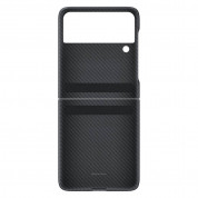 Samsung Aramid Cover Case (EF-XF711SBEGWW) - оригинален качествен тънък матиран кейс за Samsung Galaxy Z Flip 3 (черен) 6