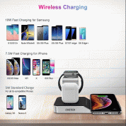 Choetech 4in1 MFI Wireless Charger 10W - док станция и поставка за безжично зареждане на Qi устройства, Apple Watch и Apple AirPods (черен) 5