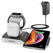 Choetech 4in1 MFI Wireless Charger 10W - док станция и поставка за безжично зареждане на Qi устройства, Apple Watch и Apple AirPods (черен)