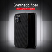 Nillkin Synthetic Fiber Carbon Case - силиконов (TPU) калъф за iPhone 13 Pro Max (черен) 5