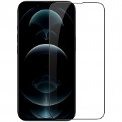 Nillkin CP PRO Ultra Thin Full Coverage Tempered Glass - калено стъклено защитно покритие за дисплея на iPhone 13 mini (черен-прозрачен)