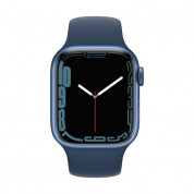 Apple Watch Series 7 GPS, 41mm Blue Aluminium Case with Abyss Blue Sport Band - умен часовник от Apple 1