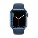Apple Watch Series 7 GPS, 41mm Blue Aluminium Case with Abyss Blue Sport Band - умен часовник от Apple 2