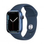 Apple Watch Series 7 GPS, 41mm Blue Aluminium Case with Abyss Blue Sport Band - умен часовник от Apple