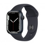 Apple Watch S7 GPS, 41mm Midnight Aluminium Case with Midnight Sport Band - Regular