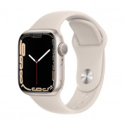 Apple Watch Series 7 GPS, 41mm Starlight Aluminium Case with Starlight Sport Band - умен часовник от Apple