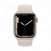 Apple Watch Series 7 GPS, 41mm Starlight Aluminium Case with Starlight Sport Band - умен часовник от Apple 1