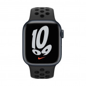 Apple Watch Nike Series 7 GPS, 41mm Midnight Aluminium Case with Anthracite/Black Nike Sport Band - умен часовник от Apple 1