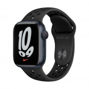 Apple Watch Nike Series 7 GPS, 41mm Midnight Aluminium Case with Anthracite/Black Nike Sport Band - умен часовник от Apple