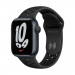 Apple Watch Nike Series 7 GPS, 41mm Midnight Aluminium Case with Anthracite/Black Nike Sport Band - умен часовник от Apple 1