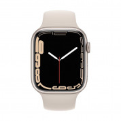 Apple Watch S7 GPS, 45mm Starlight Aluminium Case with Starlight Sport Band - Regular 1