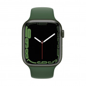 Apple Watch S7 GPS, 45mm Green Aluminium Case with Clover Sport Band - Regular 1