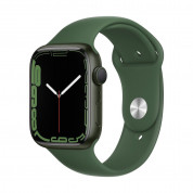 Apple Watch S7 GPS, 45mm Green Aluminium Case with Clover Sport Band - Regular