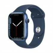 Apple Watch Series 7 GPS, 45mm Blue Aluminium Case with Abyss Blue Sport Band - умен часовник от Apple