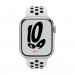 Apple Watch Nike Series 7 GPS, 45mm Starlight Aluminium Case with Pure Platinum/Black Nike Sport Band - умен часовник от Apple 2