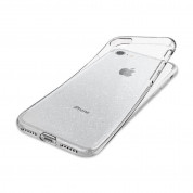 Spigen Liquid Crystal Glitter Case - тънък силиконов (TPU) калъф за iPhone SE (2022), iPhone SE (2020), iPhone 8, iPhone 7 (прозрачен)  2