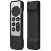 Elago R1 Intelli Case - удароустойчив силиконов калъф за Apple TV Siri Remote (2021) (черен)