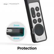 Elago R1 Intelli Case - удароустойчив силиконов калъф за Apple TV Siri Remote (2021) (черен) 5