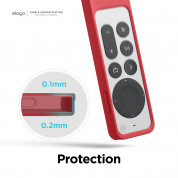 Elago R2 Slim Case - удароустойчив силиконов калъф за Apple TV Siri Remote (2021) (червен) 4