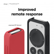 Elago R2 Slim Case - удароустойчив силиконов калъф за Apple TV Siri Remote (2021) (червен) 5