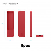 Elago R2 Slim Case - удароустойчив силиконов калъф за Apple TV Siri Remote (2021) (червен) 7
