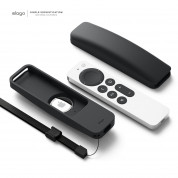 Elago R5 AirTag Case - удароустойчив силиконов калъф за Apple TV Siri Remote (2021) (черен) 8