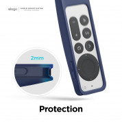 Elago R5 AirTag Case - удароустойчив силиконов калъф за Apple TV Siri Remote (2021) (тъмносин) 5