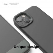 Elago Glide Case - удароустойчив силиконов (TPU) калъф за iPhone 13 (тъмносив-зелен) 2