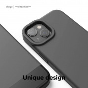 Elago Glide Case - удароустойчив силиконов (TPU) калъф за iPhone 13 (тъмносив-черен) 2