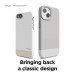 Elago Glide Case - удароустойчив силиконов (TPU) калъф за iPhone 13 (сив-бял) 8