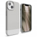 Elago Glide Case - удароустойчив силиконов (TPU) калъф за iPhone 13 (сив-бял) 1