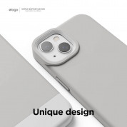 Elago Glide Case - удароустойчив силиконов (TPU) калъф за iPhone 13 (сив-бял) 2