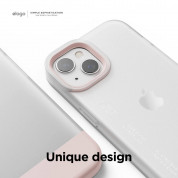 Elago Glide Case - удароустойчив силиконов (TPU) калъф за iPhone 13 (мат-розов) 2